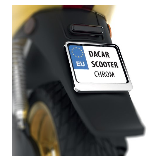 BIKETEC LICENSE PLATE FRAME SCOOTER / SCOOTER CHROME COLOUR (47887)
