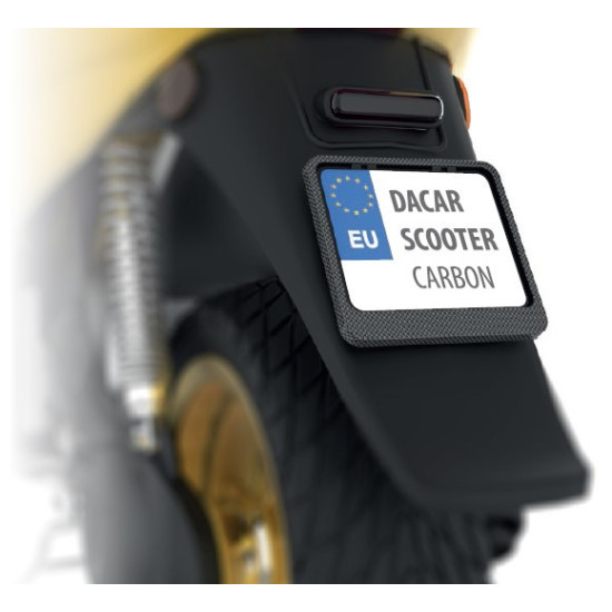 BIKETEC LICENSE PLATE FRAME SCOOTER / CARBON COLOR (48716)