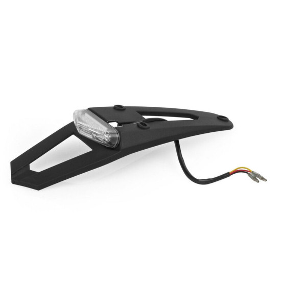 POLISPORT VALSTYBINIO ŽENKLO LAIKIKLIS SU LED ŽIBINTU 1.1 / 0.2W (GALINIS + STOP) SU PATVIRTINIMU, JUODA SPALVA