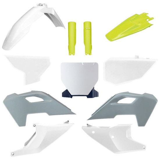 POLISPORT PLASTIKINIS RINKINYS (PILNAS RINKINYS) HUSQVARNA TC / FC '23-'24 ĮSKAITANT PRIEKINĘ PLOKŠTELĘ (8671700001) IR 