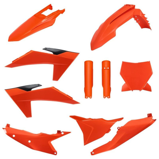 POLISPORT PLASTIC SET (FULL KIT) KTM SX / SX-F / XC / XC-F '23-'24 INCLUDES FRONT PLATE (8352500005) AND SHOCK ABSORBER 