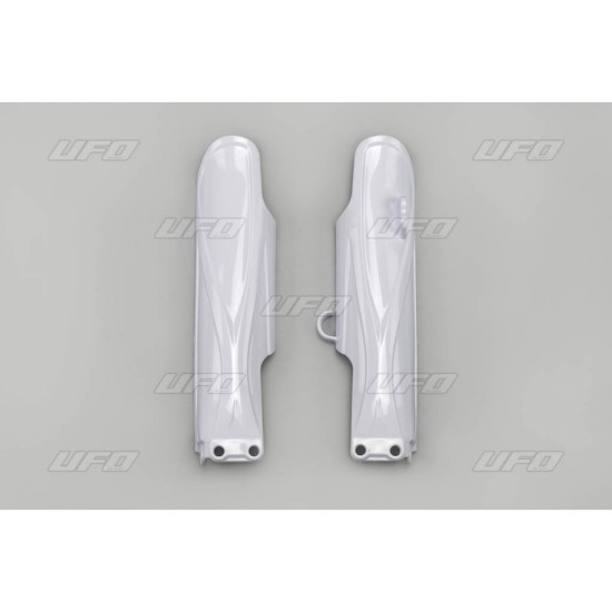 UFO PRIEKINIŲ AMORTIZATORIŲ DANGTELIAI YAMAHA YZ 85 '19-'26, BALTI