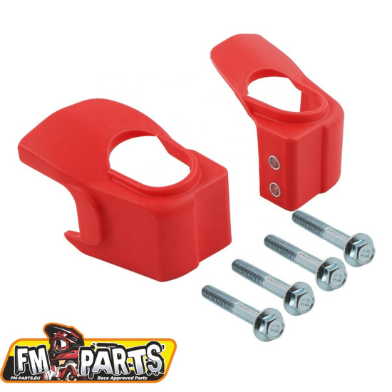 FM-PARTS FRONT SHOCK ABSORBER LOWER COVER (WITH MOUNTING KIT) BETA RR / X-TRAINER RED