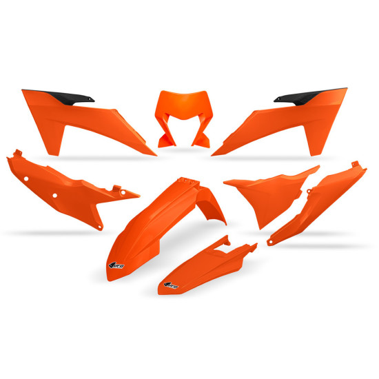 UFO PLASTIC SET KTM EXC 150 / 250 / 300 TBI '24-'25, EXC-F 250 / 350 / 450 / 500 '24-'25 OEM COLOR '25 (ORANGE)