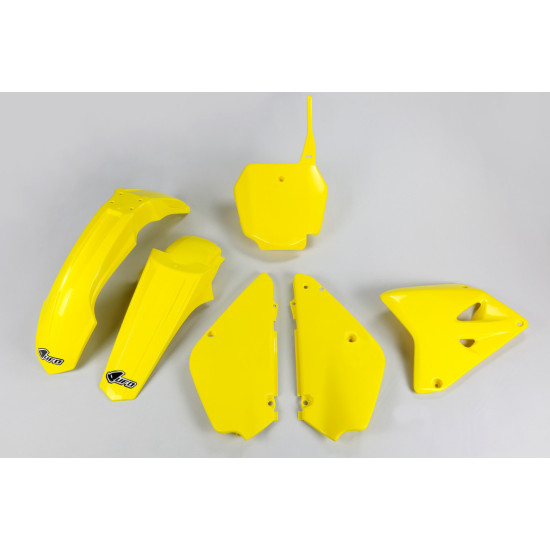 UFO PLASTIC SET SUZUKI RM 85 '00-'24 RESTYLING COLOR YELLOW RESTYLING
