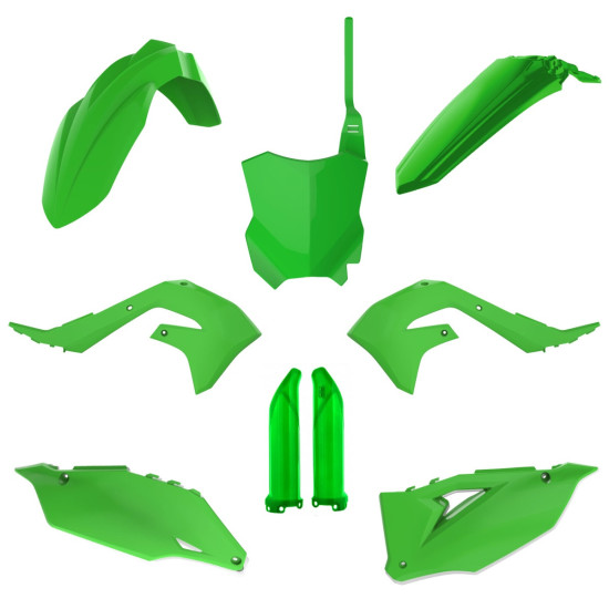 POLISPORT PLASTIC SET (FULL KIT) KAWASAKI KX 250F '21-'24 KX 450F '19-'23 INCLUDES FRONT PLATE (8665900001) AND SHOCK AB