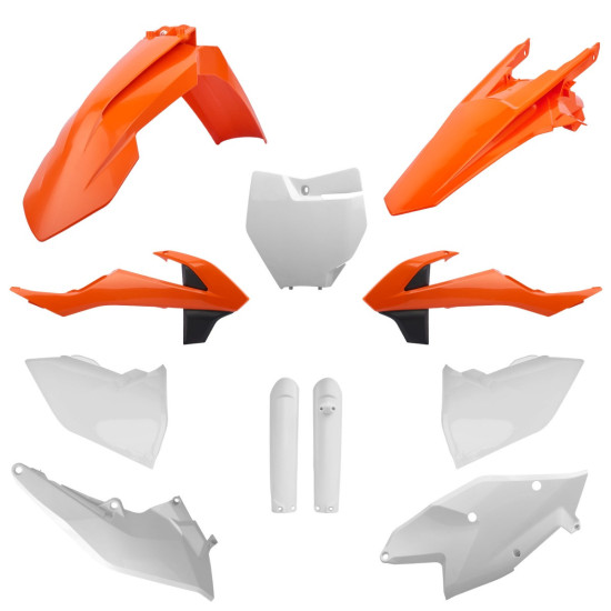 POLISPORT PLASTIC SET (FULL KIT) KTM SX / SX-F / XC-F '16-'18 INCLUDES FRONT PLATE (8664900002) AND SHOCK ABSORBER COVER