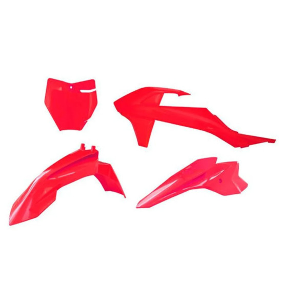 RACETECH (RTECH) PLASTIKO RINKINYS GAS GAS MC 50 '24-'25 SPALVA OEM RAUDONA