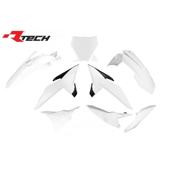 RACETECH (RTECH) KTM SX 85 '25 PLASTIC SET WHITE / BLACK