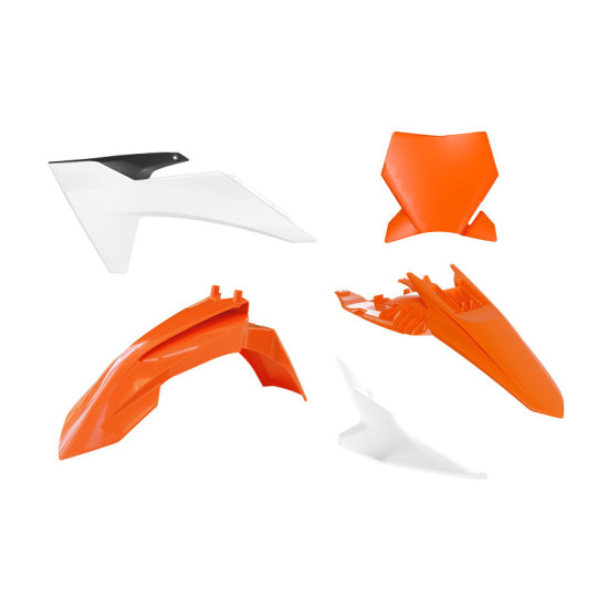 RACETECH (RTECH) PLASTIKO RINKINYS KTM SX 65 '24-'25 OEM SPALVA (ORANŽINĖ / BALTAS / JUODA)