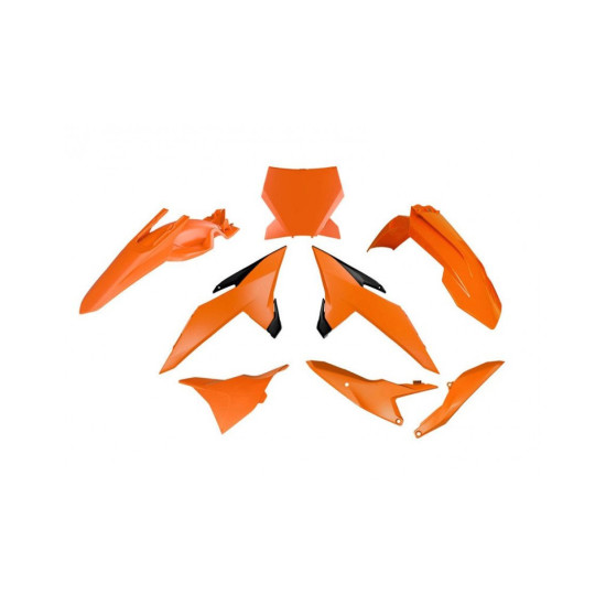 RACETECH (RTECH) KTM SX 85 '25 PLASTIKO RINKINYS OEM SPALVA JUODA / ORANŽINĖ