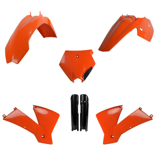 POLISPORT PLASTIC SET (FULL KIT) KTM SX '03-'04 INCLUDING SHOCK ABSORBER COVERS (8399000001) COLOUR ORANGE