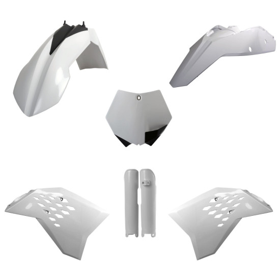 POLISPORT PLASTIKINIS RINKINYS (PILNAS RINKINYS) KTM SX / SX-F '07 SU AMORTIZATORIŲ DANGTELIAIS (8399000005) BALTA