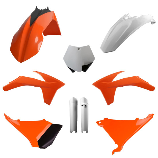 POLISPORT PLASTIKINIS RINKINYS (PILNAS RINKINYS) KTM SX '11 XC / XC-F '11 SU AMORTIZATORIŲ DANGTELIAIS (8398500002) SPAL