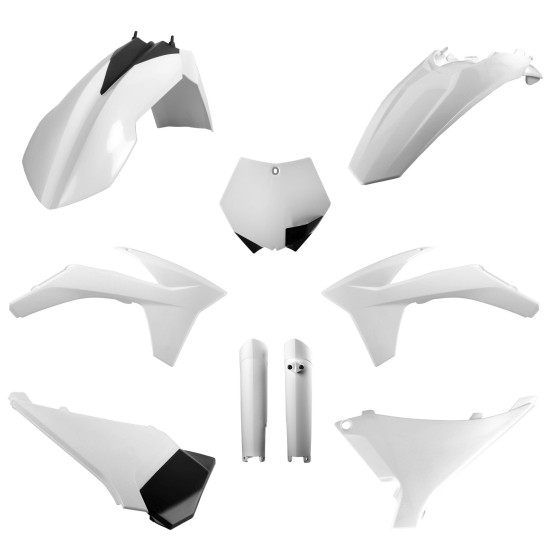 POLISPORT PLASTIC SET (FULL KIT) KTM SX '12 SX-F '11-'12 XC / XC-F '12 INCLUDES FRONT PLATE (8664400007) AND SHOCK ABSOR