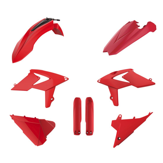 POLISPORT PLASTIC SET (FULL KIT) BETA 2T / 4T '18-'19 INCLUDING SHOCK ABSORBER COVERS (8398700001) RED