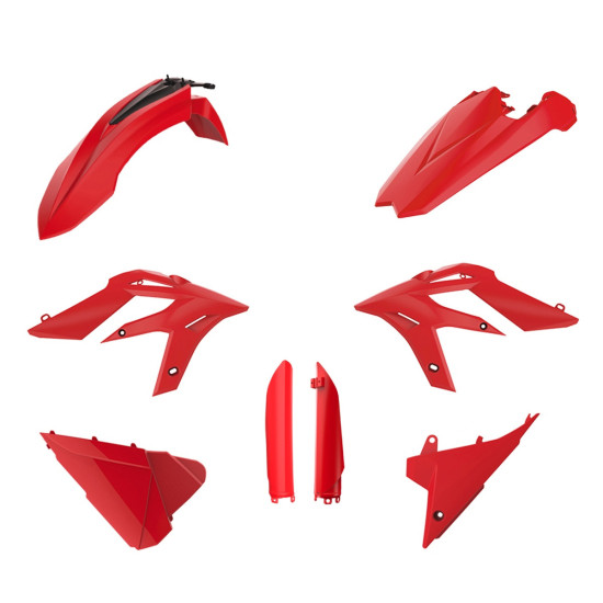 POLISPORT PLASTIC SET (FULL KIT) BETA X-TRAINER '15-'19 INCLUDING SHOCK ABSORBER COVERS (8398700001) RED