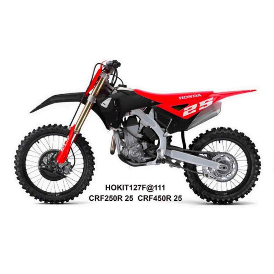 UFO 2025/11 PLASTIKINIS KOMPLEKTAS (PILNAS) SU TELESKOPU (AMORTIZATORIUMI) DANGTELIAIS HONDA CRF 250 R / 450 R '25-'26 S