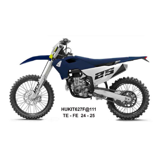 UFO 2025 / 11 PLASTIC SET (FULL KIT) WITH TELESCOPIC GUARDS (SHOCK ABSORBERS) HUSQVARNA TE 150 / 250 / 300 '24-'25, FE 2