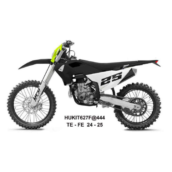 UFO 2025 / 11 PLASTIC SET (FULL KIT) WITH TELESCOPIC GUARDS (SHOCK ABSORBERS) HUSQVARNA TE 150 / 250 / 300 '24-'25, FE 2