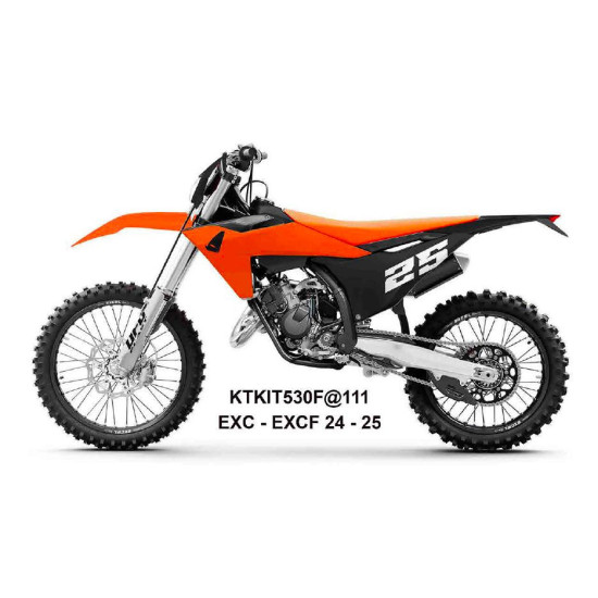 UFO 2025/11 PLASTIKINIS KOMPLEKTAS (PILNAS) SU TELESKOPO (AMORTIZATORIAUS) APSAUGOMIS KTM EXC 150 / 250 / 300 TBI '24-'2