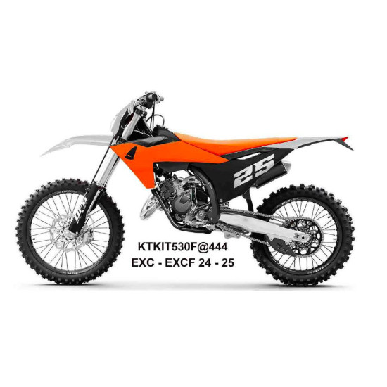 UFO 2025/11 PLASTIC SET (FULL KIT) WITH TELESCOPE (SHOCK ABSORBER) PROTECTORS KTM EXC 150 / 250 / 300 TBI '24-'25, EXC-F