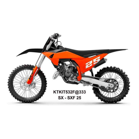UFO 2025/11 PLASTIC SET (FULL KIT) WITH TELESCOPE (SHOCK ABSORBER) PROTECTORS KTM SX 125 / 150 / 250 / 300 '25-'26, SXF 