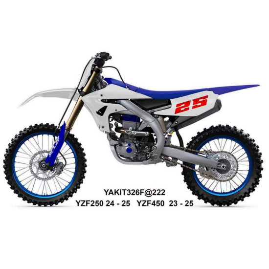 UFO 2025 / 11 PLASTIC SET (FULL KIT) WITH TELESCOPE COVERS (SHOCK ABSORBERS) YAMAHA YZF 250 '24-'26, YZF 450 '23-'25 COL