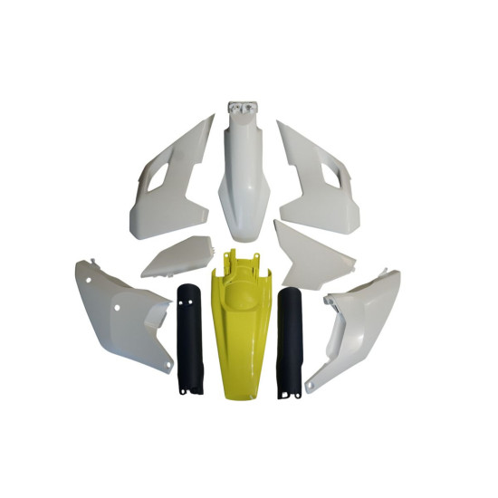 POLISPORT IŠPARDAVIMAS PLASTIKINIS RINKINYS (PILNAS RINKINYS) HUSQVARNA TE / FE TPI '24-'25 ĮSKAITANT AMORTIZATORIŲ DANG