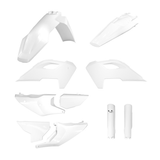 POLISPORT SALE PLASTIC SET (FULL KIT) HUSQVARNA TE / FE TPI '24-'25 INCLUDING SHOCK ABSORBER COVERS WHITE OEM