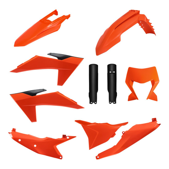 POLISPORT PLASTIKINIS RINKINYS (PILNAS RINKINYS) KTM EXC / EXC-F / XC-W / XC-WF TBI '24-'25 ĮSKAITANT ŽIBINTŲ DANGTELĮ I