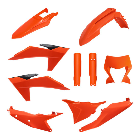 POLISPORT PLASTIKINIS RINKINYS (PILNAS RINKINYS) KTM EXC / EXC-F / XC-W / XC-WF TBI '24-'25 ĮSKAITANT ŽIBINTŲ DANGTELĮ I