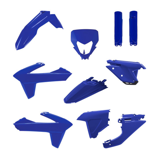 POLISPORT PLASTIKINIS RINKINYS (PILNAS RINKINYS) SHERCO SE / SEF '25-'26 SU ŽIBINTŲ DANGTELIU (8681100003) IR AMORTIZATO