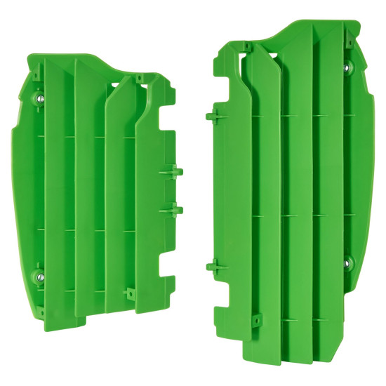 POLISPORT RADIATOR GUARDS (GRILLES - SET) KAWASAKI KX 450F '12-'15 COLOR GREEN