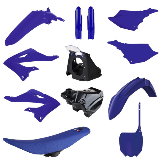 POLISPORT PLASTIC SET YAMAHA YZ 125 / 250 '02-'21 (RESTYLING FOR 2022 MODEL) (INCLUDES FUEL TANK COMPLETE SEAT FRONT AND