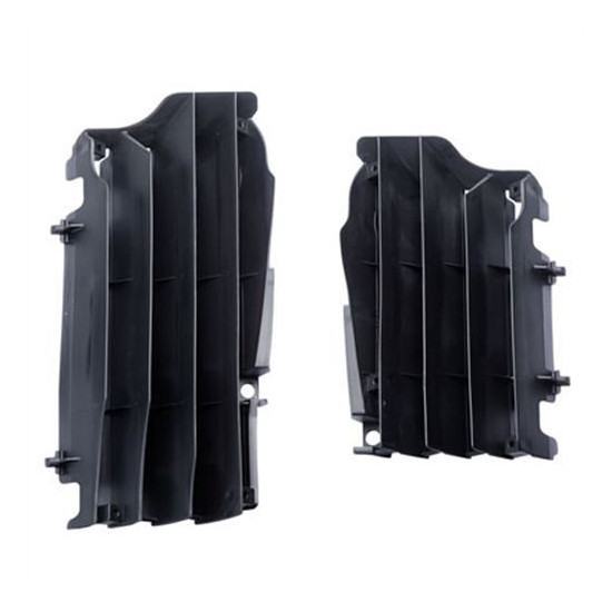 POLISPORT RADIATOR GUARDS (GRILLES - SET) KAWASAKI KX 250F '21-'24 KX 450F '16-'23 BLACK