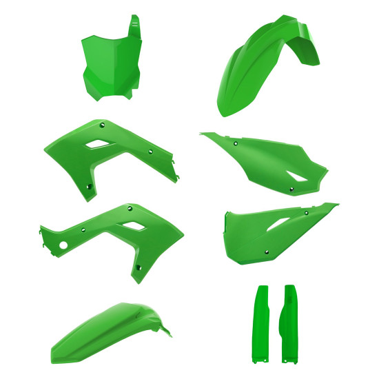 POLISPORT PLASTIC SET (FULL KIT) KAWASAKI KX 125 '03-'08 KX 250 '03-'08 (RESTYLING FOR MODEL 2026) INCLUDES FRONT PLATE 