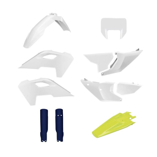 POLISPORT PLASTIKINIS RINKINYS (PILNAS RINKINYS) HUSQVARNA TE / FE '24-'25 ĮSKAITANT PRIEKINIO ŽIBINTO APSAUGĄ (86815000