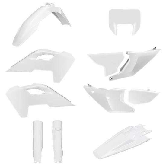 POLISPORT PLASTIC SET (FULL KIT) HUSQVARNA TE / FE '24-'25 INCLUDES HEADLAMP GUARD (8681500001) AND SHOCK ABSORBER GUARD