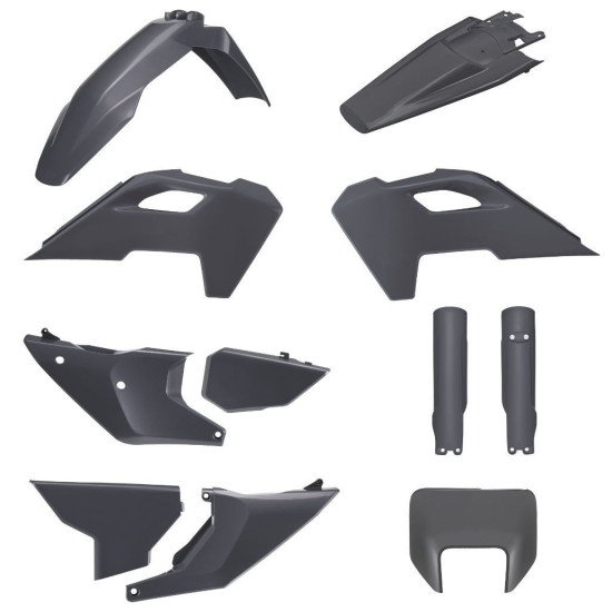 POLISPORT PLASTIC SET (FULL KIT) HUSQVARNA TE / FE '24-'25 INCLUDES HEADLAMP GUARD (8681500003) AND SHOCK ABSORBER GUARD