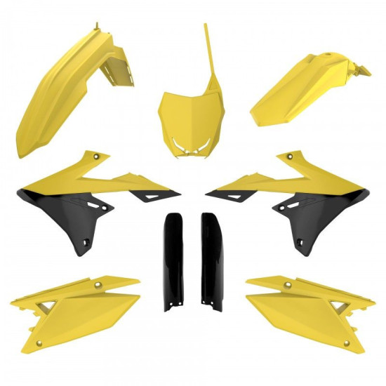 POLISPORT PLASTIC SET (FULL KIT) SUZUKI RMZ 250 '19-'26 RMZ 450 '18-'26 INCLUDES FRONT PLATE (8666100002) AND SHOCK ABSO