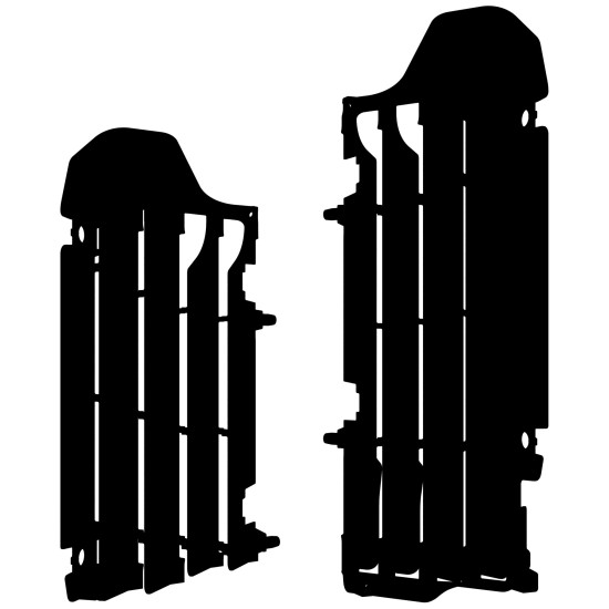 POLISPORT RADIATOR GUARDS (GRILLES - SET) SUZUKI RMZ 450 '18-'26 BLACK