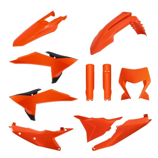 POLISPORT PLASTIC SET (FULL KIT) KTM EXC / EXC-F / XC-W / XC-WF TBI '26 INCLUDES LAMP COVER (8681300001) AND SHOCK ABSOR
