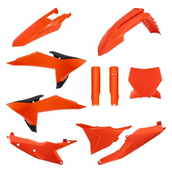 POLISPORT PLASTIC SET (FULL KIT) KTM SX / SX-F / XC / XC-F '25-'26 INCLUDES FRONT PLATE AND SHOCK ABSORBER PROTECTORS OR