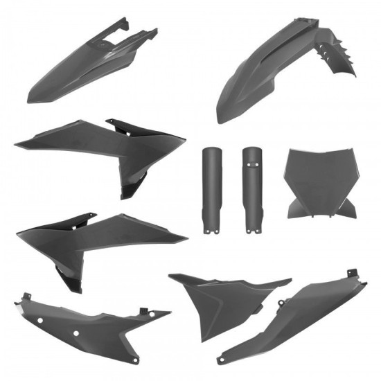 POLISPORT PLASTIC SET (FULL KIT) KTM SX / SX-F / XC / XC-F '25-'26 INCLUDES FRONT PLATE AND SHOCK ABSORBER PROTECTORS CO