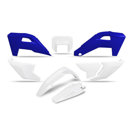 UFO 2025/11 PLASTIC SET HUSQVARNA FE 250/350/450/501 '25-'26, TE 250/300 HERITAGE '25-'26 COLOR WHITE/BLUE