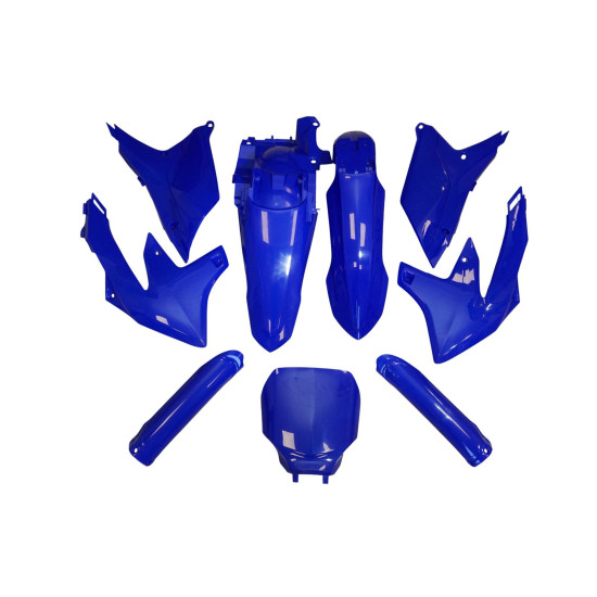 UFO 2025 / 11 PLASTIC SET (FULL KIT) WITH TELESCOPE COVERS (SHOCK ABSORBERS) YAMAHA YZF 250 '24-'26, BLUE