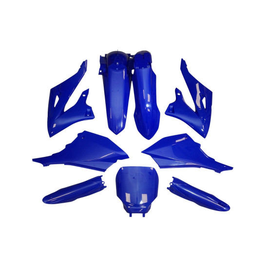 UFO 2025 / 11 PLASTIKINIS KOMPLEKTAS (PILNAS) SU TELESKOPŲ DANGTELIAIS (AMORTIZATORIAI) YAMAHA YZ 125 / 250 '22-'26 MĖLY