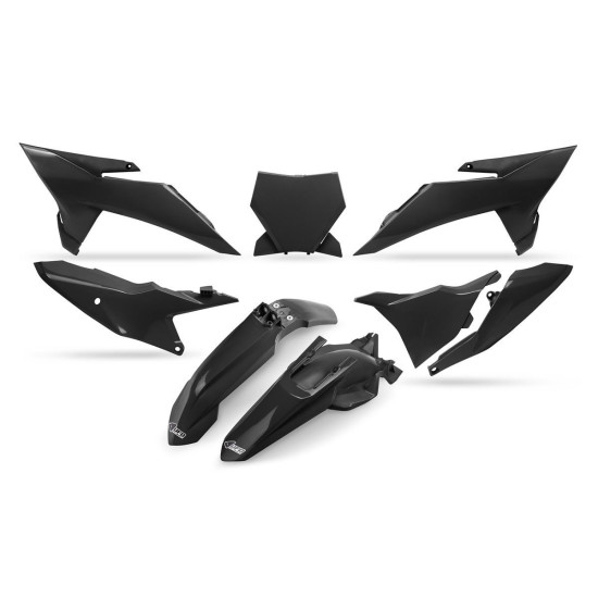 UFO 2025/11 PLASTIKINIS KOMPLEKTAS SU ŽIBINTŲ DANGTELIU KTM SX 85 '25-'26 JUODAS