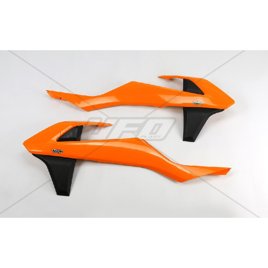 UFO RADIATORIAUS APSAUGOS KTM SX/SXF '16-'18 (IŠSKYRUS SX 250 '16), EXC/EXCF TPI '17-'19, ORIGINALI SPALVA (ORANŽINĖ/JUO